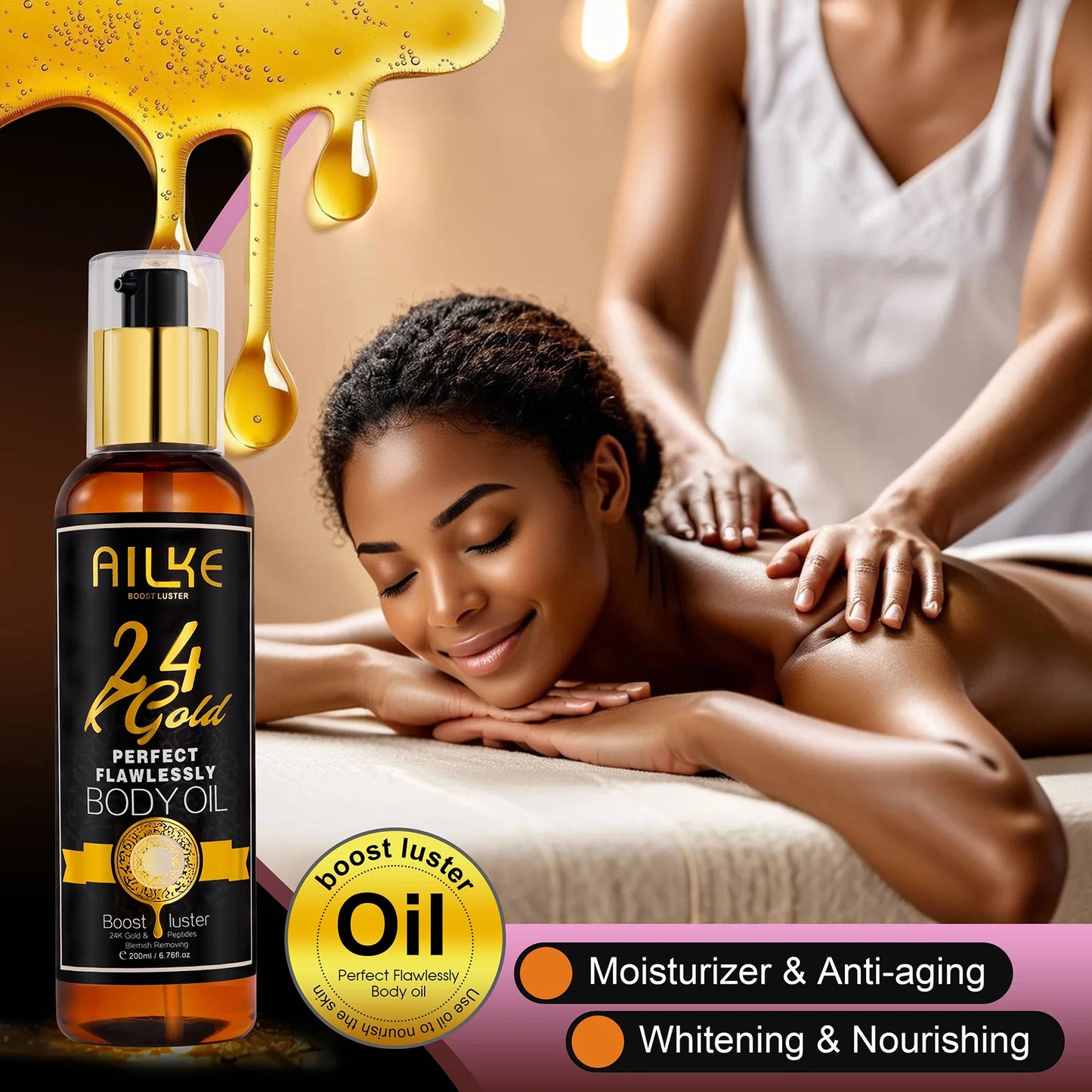 AILKE 24K Flawless Skin Care Set Whitening And Moisturizing