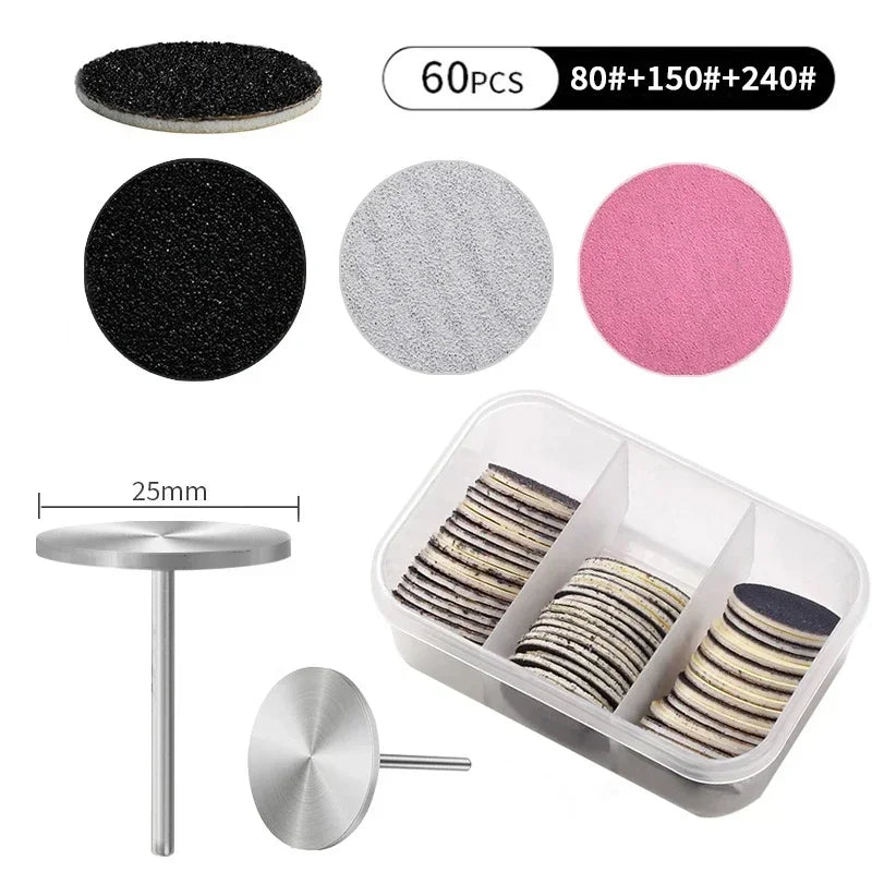 Foot Rasp Kit With Replaceable Sanding Disks For Calluses And Dead Skin