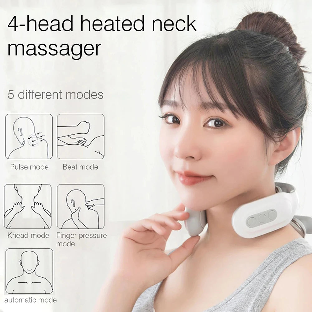 4 Heads Electric Back Massager USB Rechargeable For Home Office