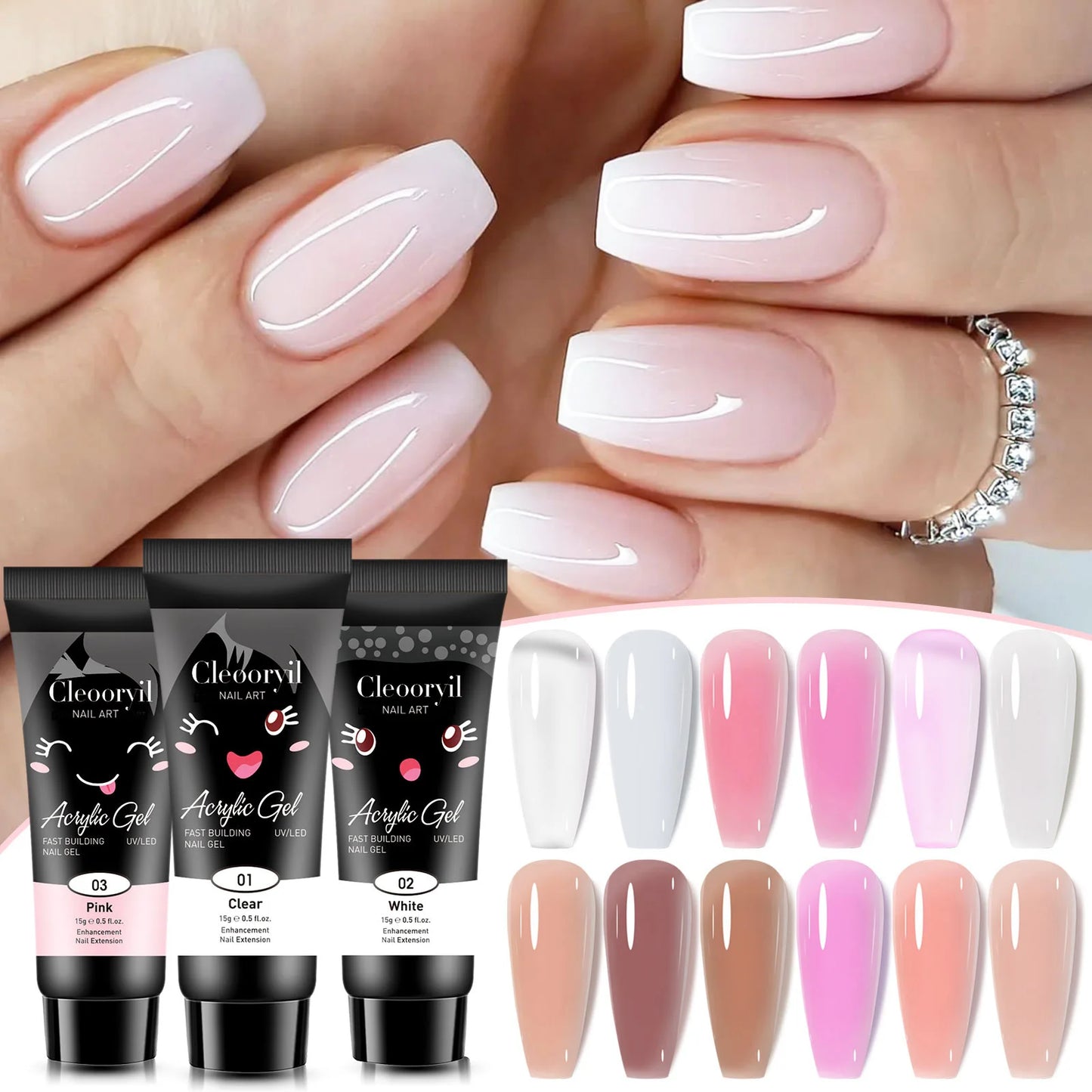 Misscheering Nail Extension Gel Poly Nail Acrylic Gel UV LED