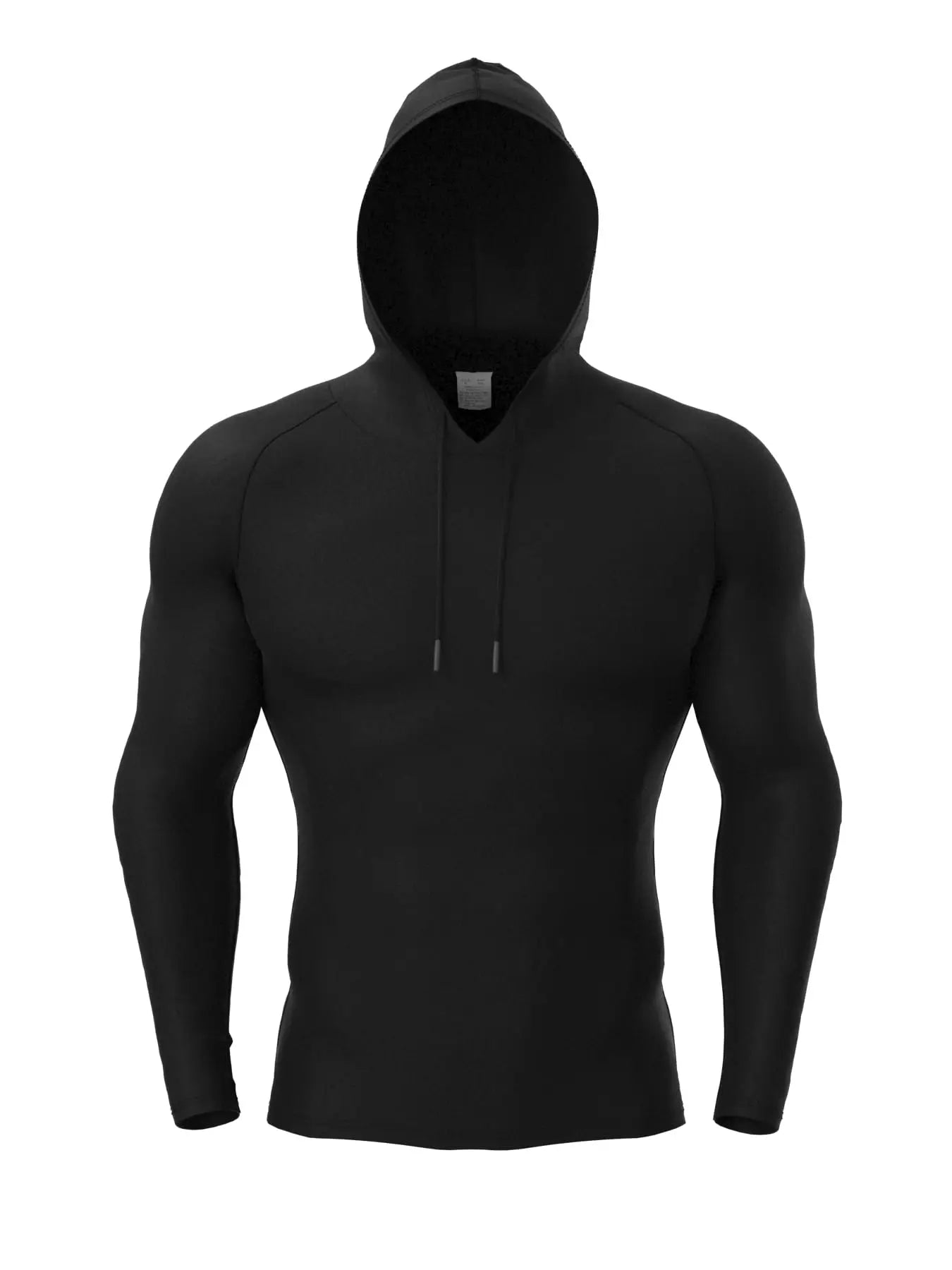Men's Hooded Compression Long Sleeve Shirt Quick Dry Baselayer