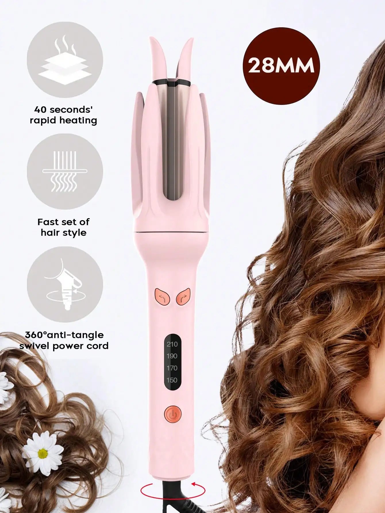 Automatic Hair Curler For Medium To Long Hair Anti Scald