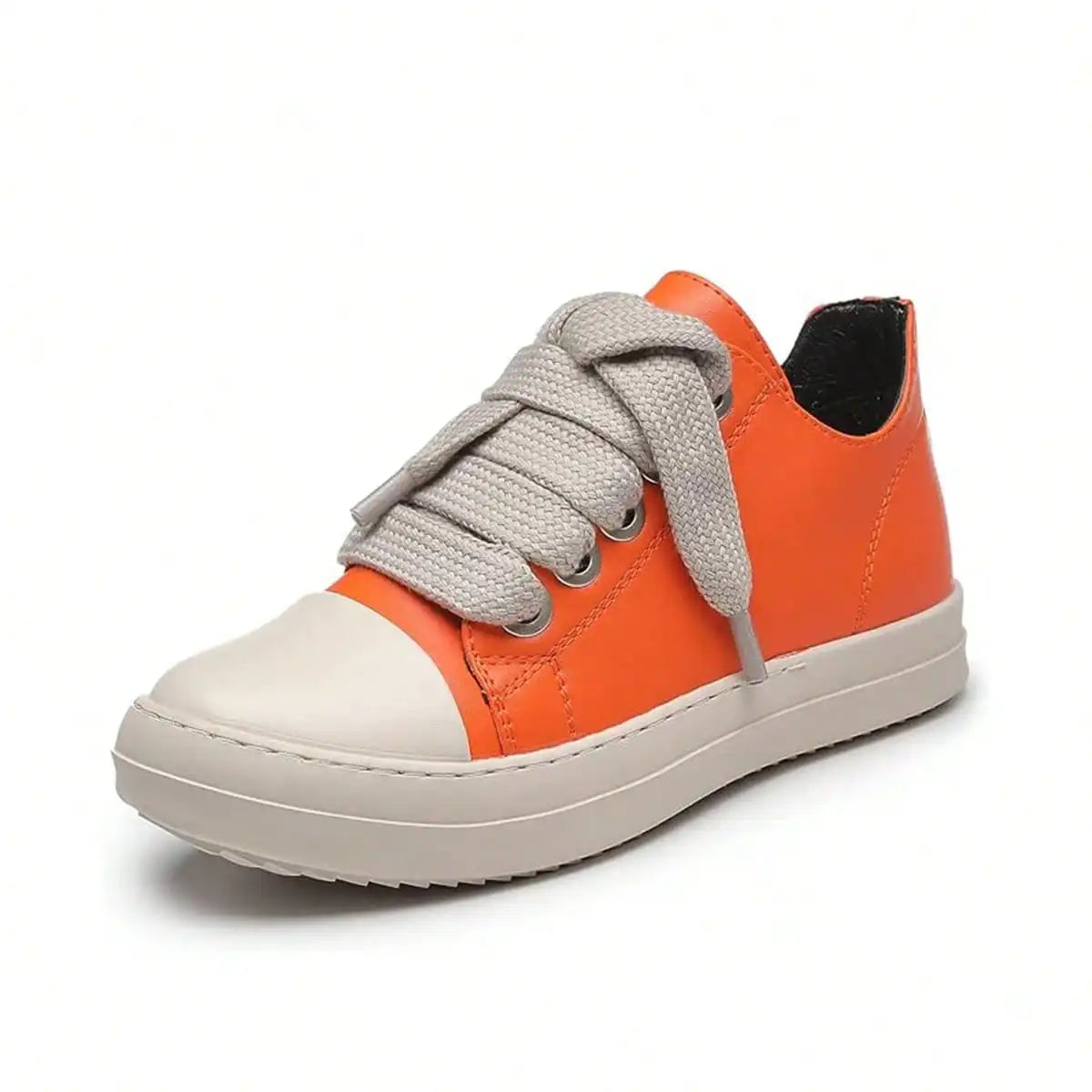 Niche Retro Thick Soled Round Toe Casual Sneakers For Men
