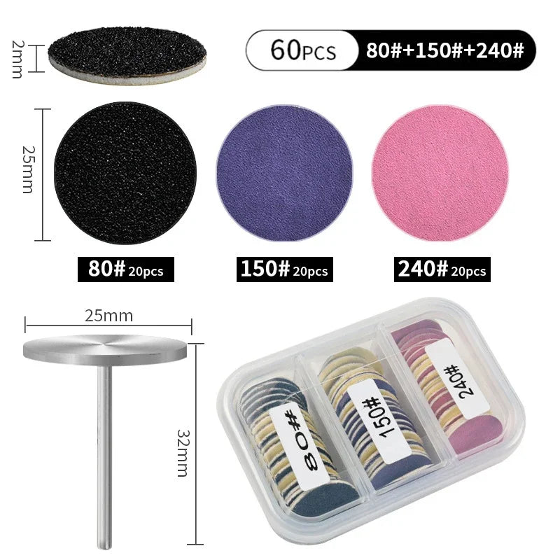 Foot Rasp Kit With Replaceable Sanding Disks For Calluses And Dead Skin