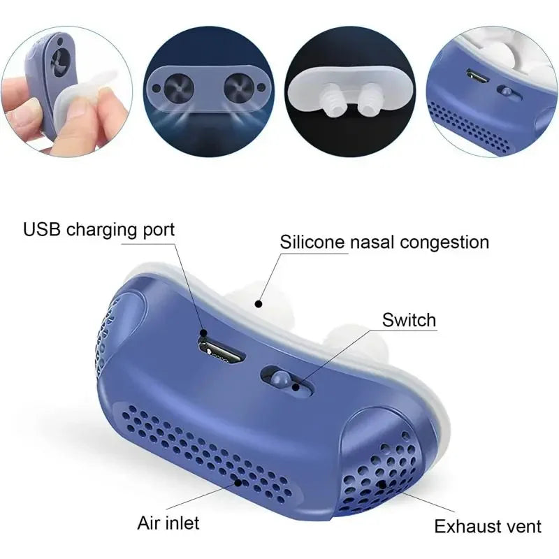 Anti Snoring Device Upgraded Adjustable Electric Snore Stopper