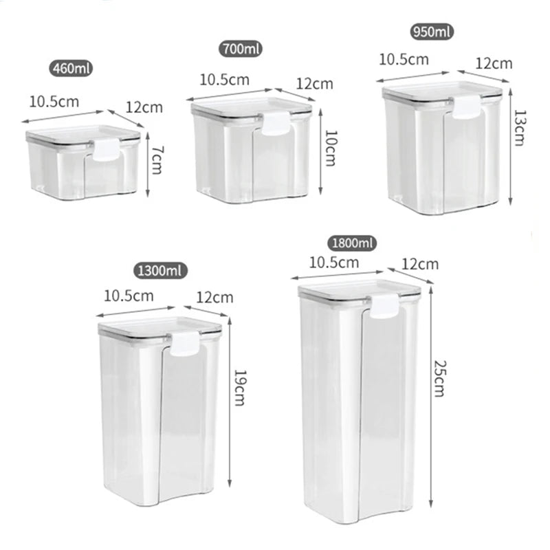 Sealed Acrylic Jars Kitchen Storage Organizer For Grains And Spices