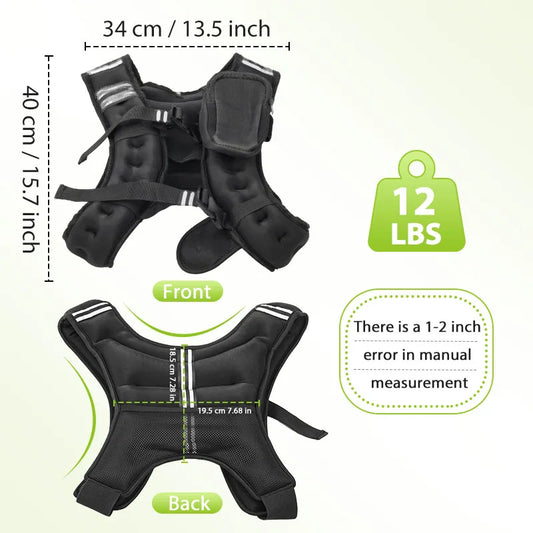 Iron Pellet Reflective Weighted Vest for Training and Running
