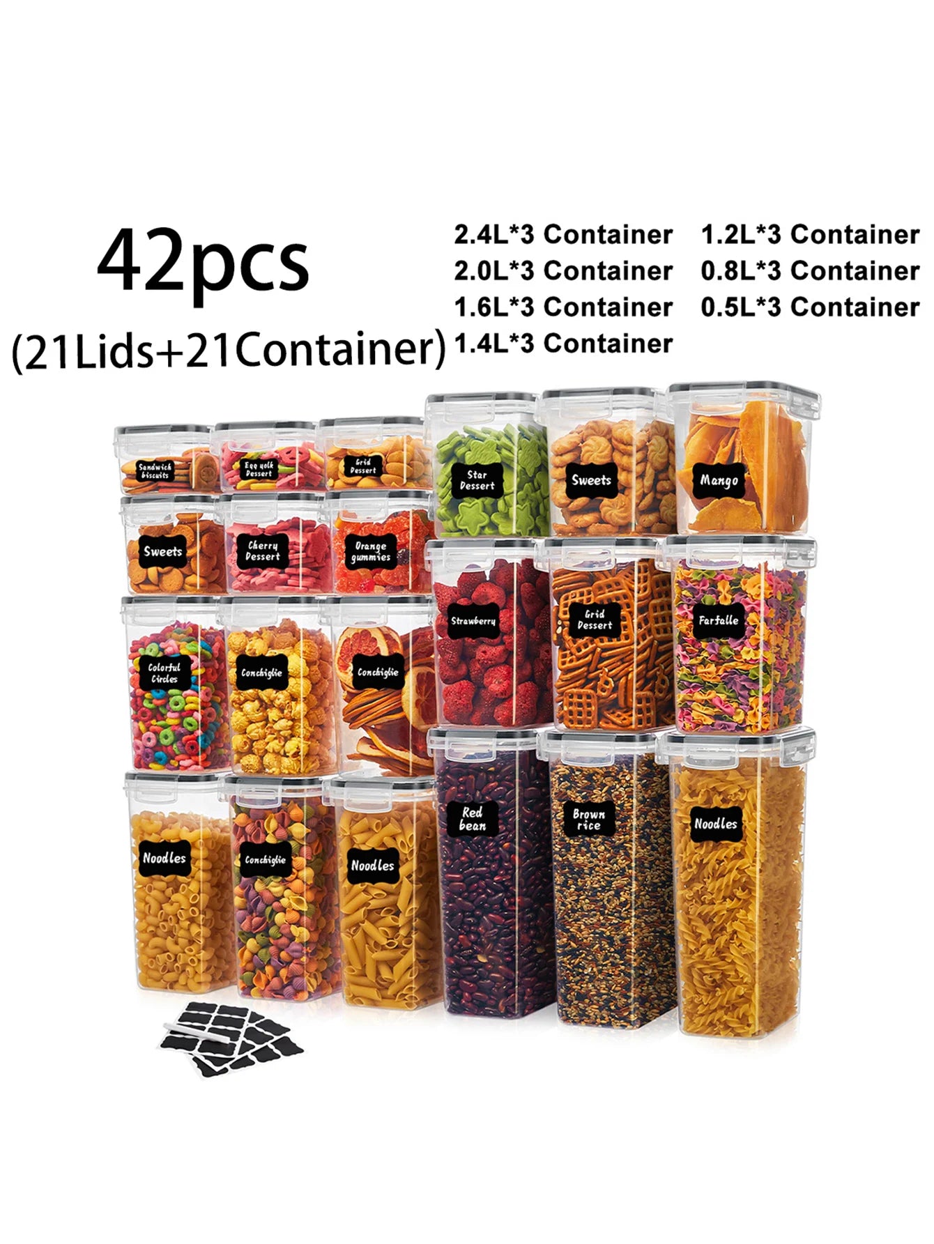 ATMDOG 42-Piece Sealed Food Storage Containers With Lids