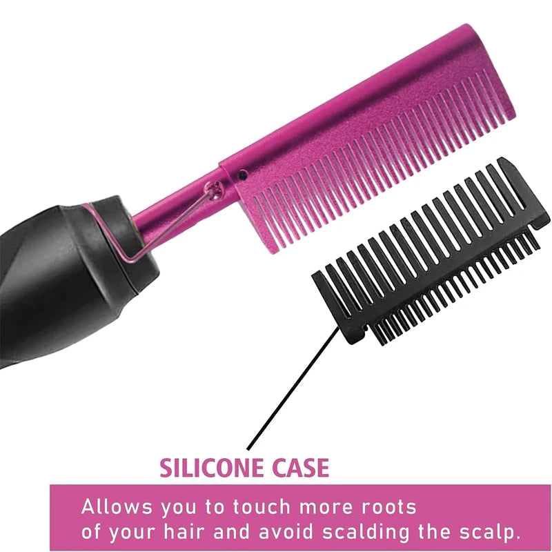 GOIPLE Electric Hot Comb Straightener Curling Iron for Hair Care
