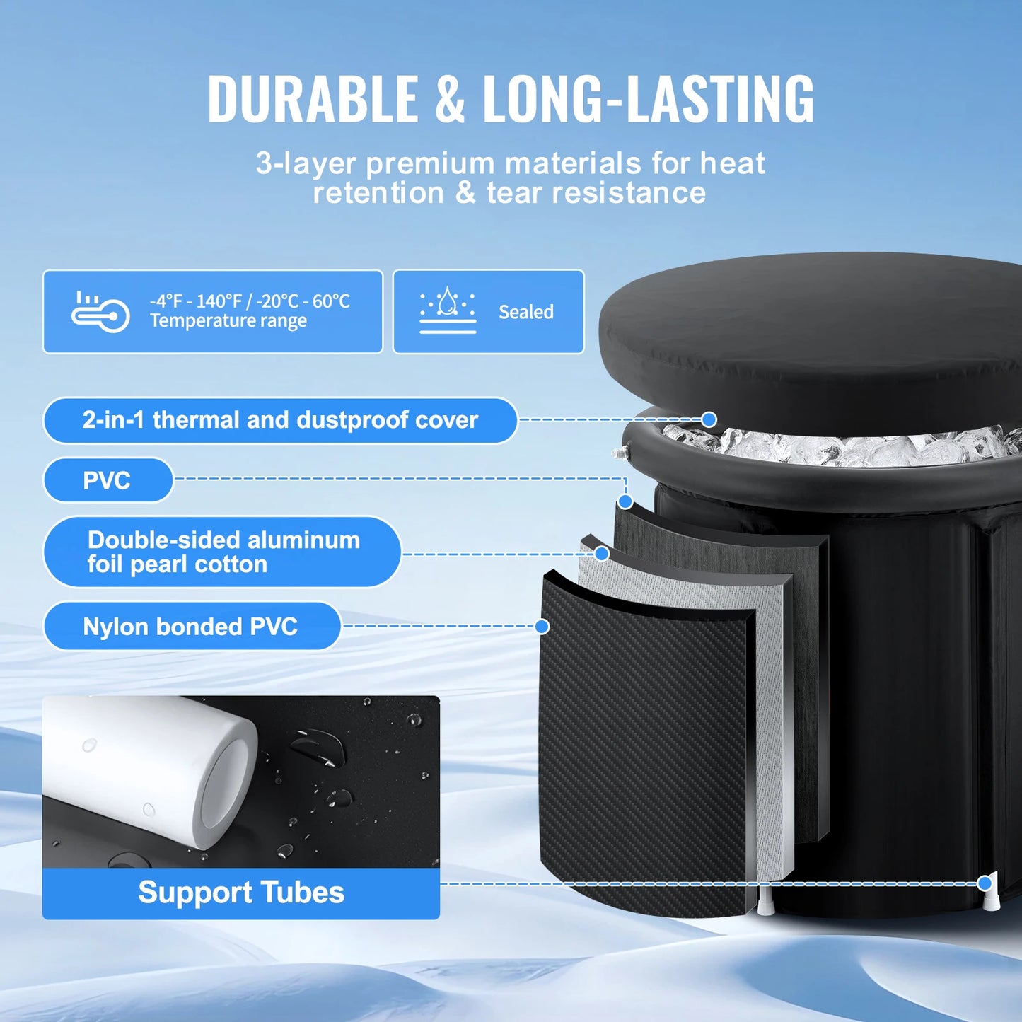 SucceBuy Ice Bath Tub For Cold Water Therapy And Recovery