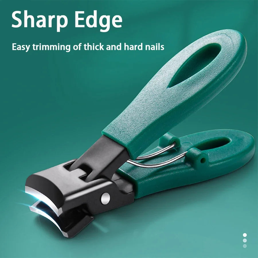 Portable Nail Clippers Stainless Steel Anti Splash Wide Jaw