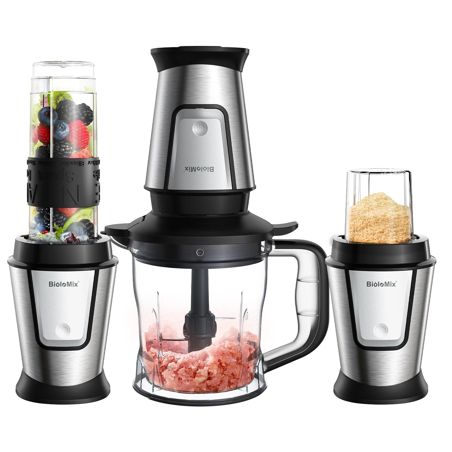 Biolomix 3 In 1 Multifunctional Food Processor 700W Power