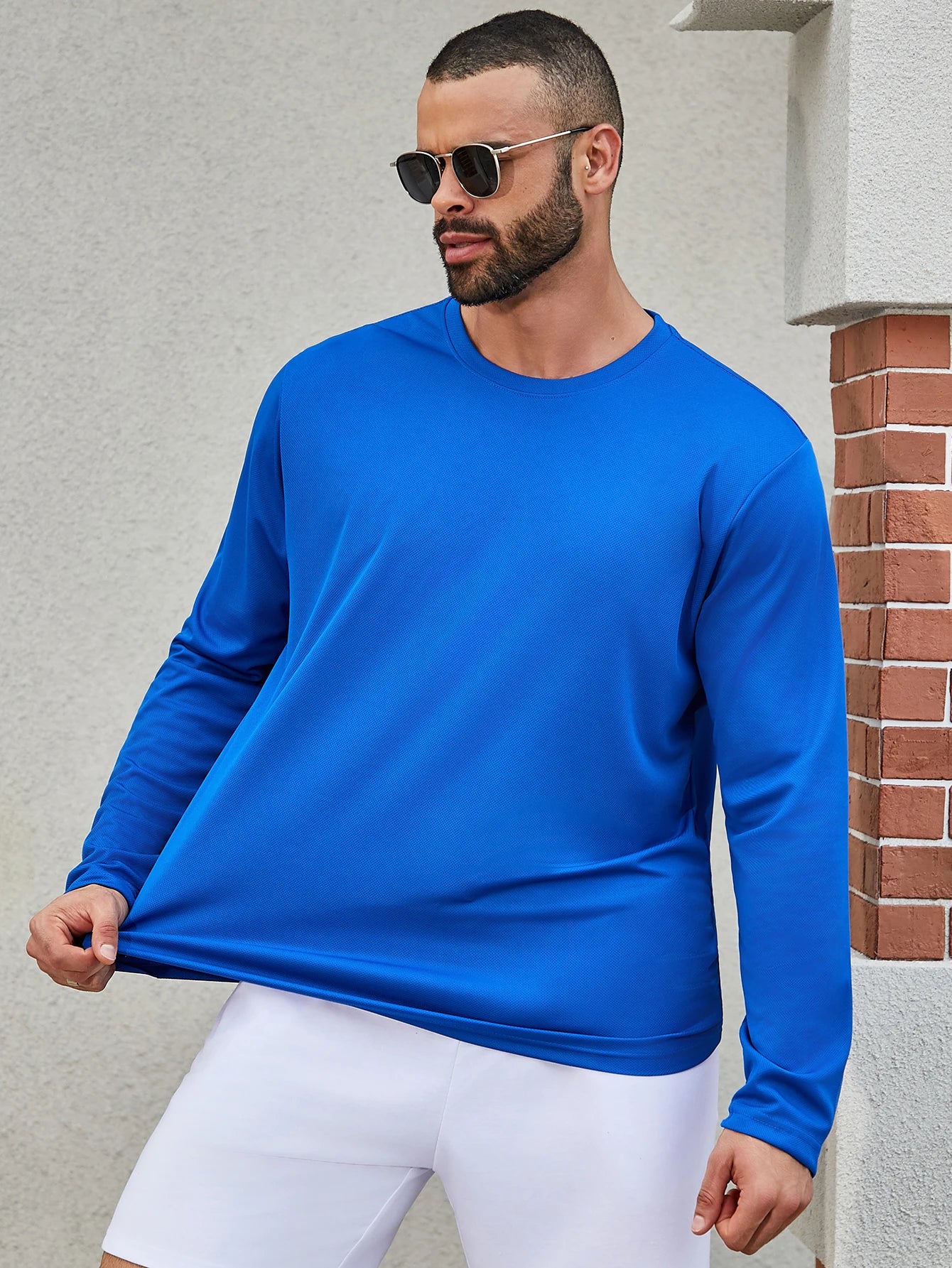 Men's Quick Dry Long Sleeve T Shirt Moisture Wicking Breathable