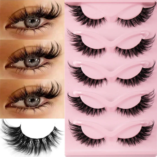 Cat Eye Strip Fake Eyelashes Natural Long Winged Synthetic Lashes