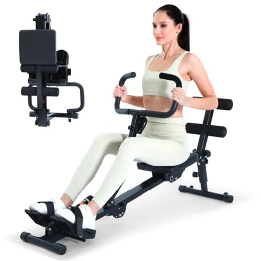 XMSJ Hydraulic Rowing Machine For Home With 12-Level Resistance