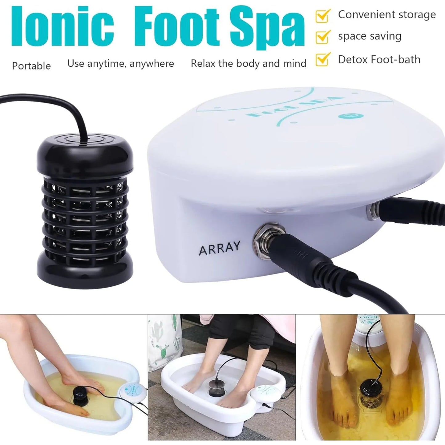 Ionic Foot Bath Detox Machine Pedicure Spa For Home Use