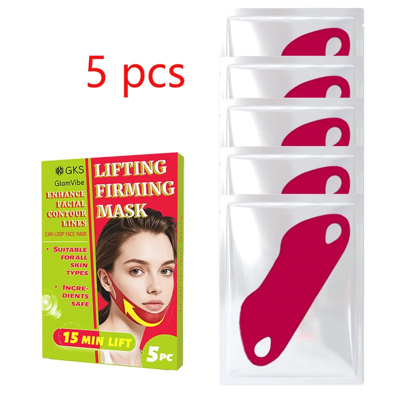 V Shaped Chin Strap Masks Gentle Non Irritating Fit Set Of 5