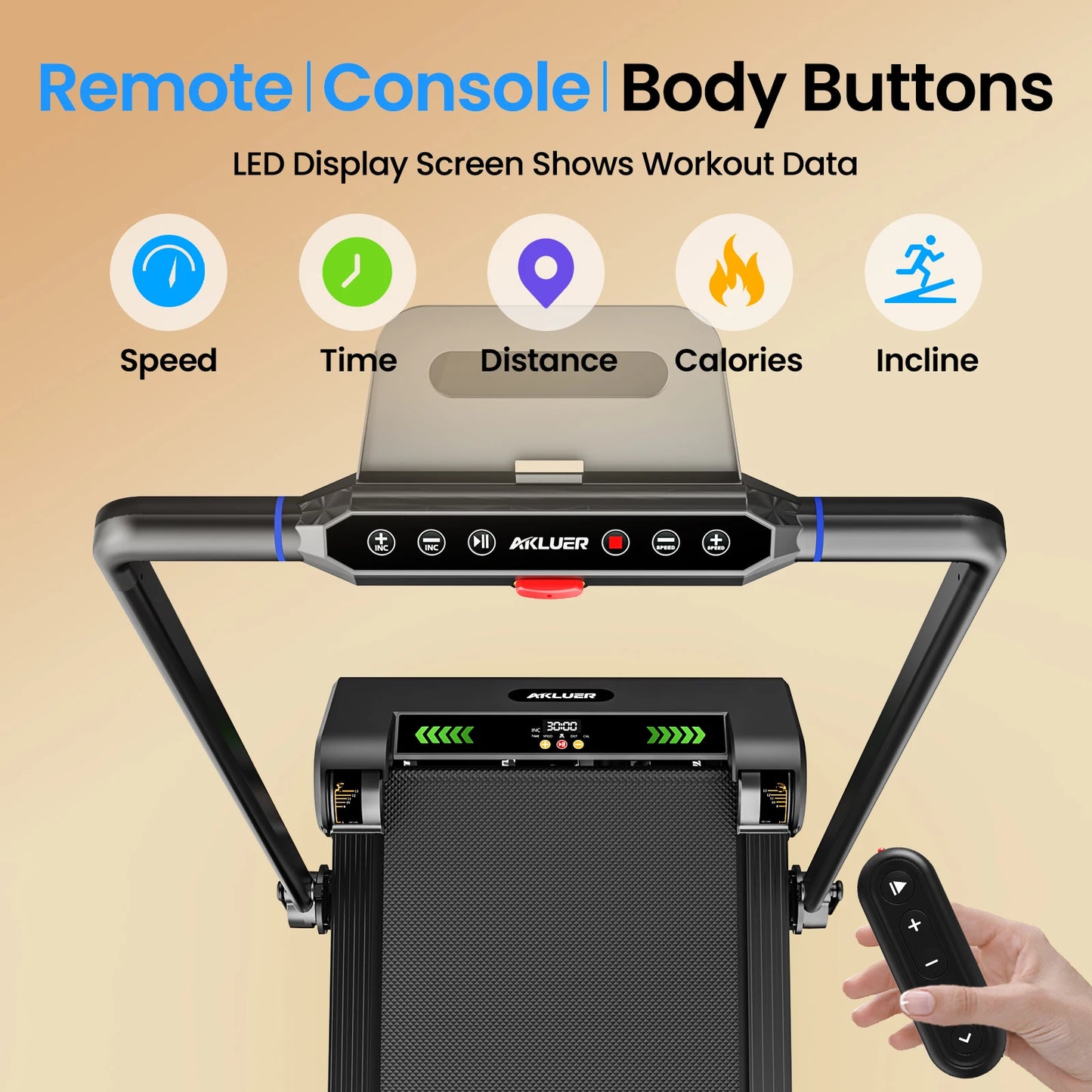 AKLUER Walking Pad Treadmill With Auto Incline And Desk Use