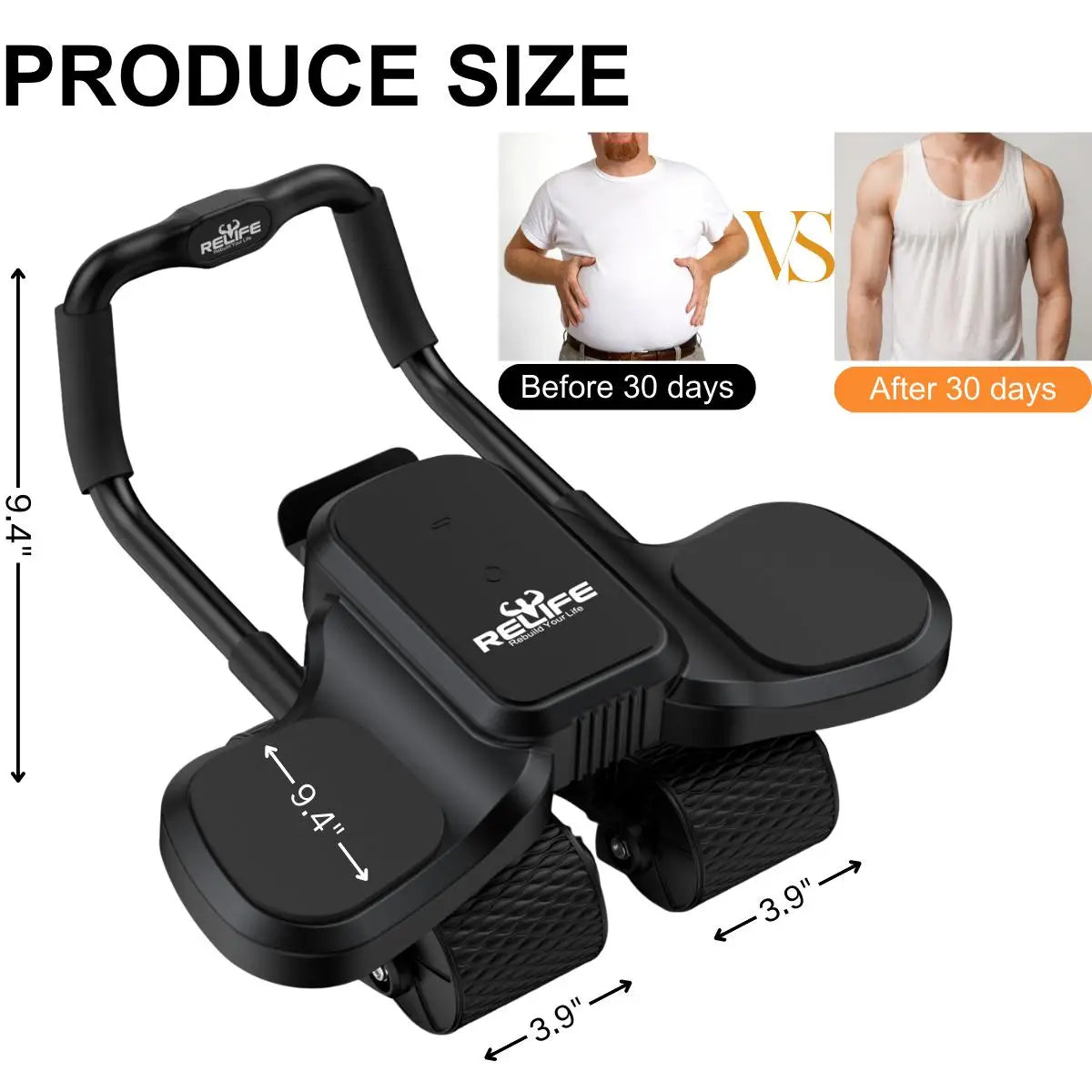 Ab Wheel Roller With Elbow Support And Knee Mat