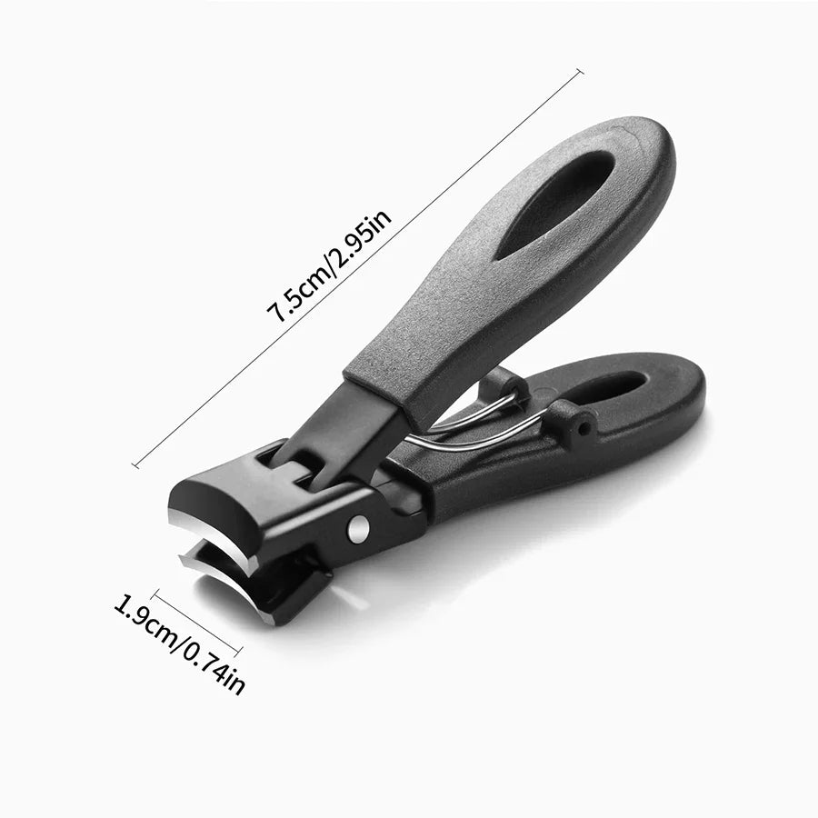 Portable Nail Clippers Stainless Steel Anti Splash Wide Jaw