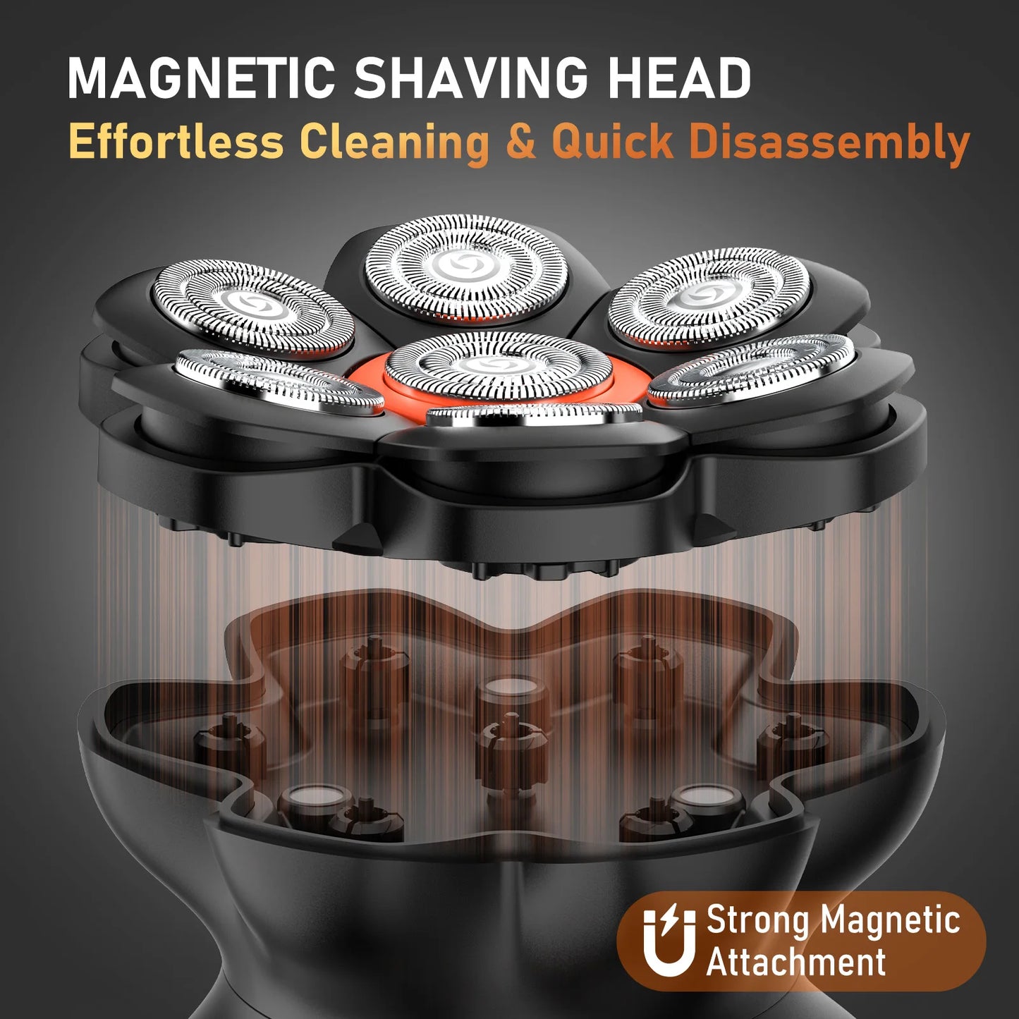 MAXGROOM 7D Head Shaver For Bald Men Waterproof USB Rechargeable
