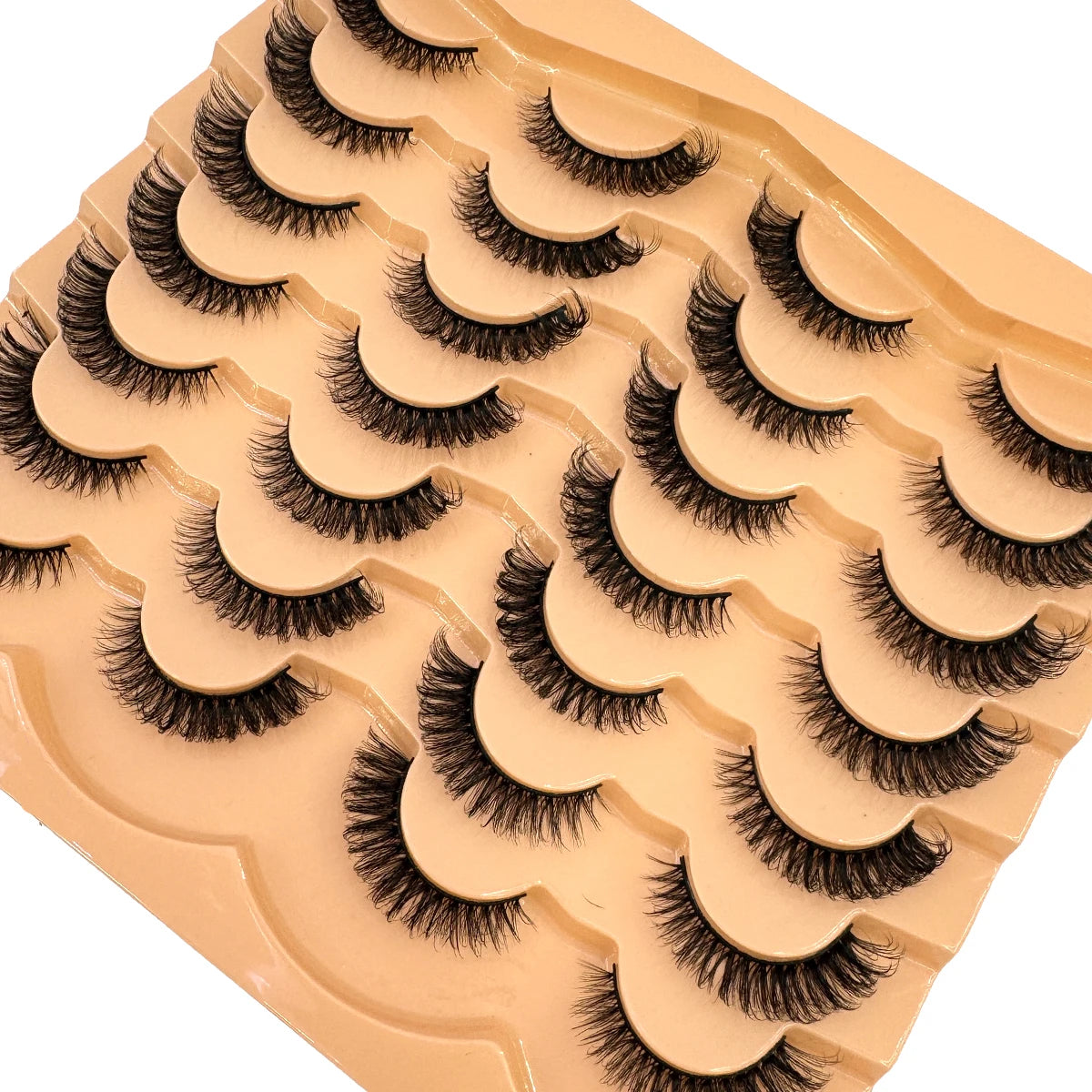 HBZGTLAD 3D Fluffy False Eyelashes Thick Volume Cluster Lashes