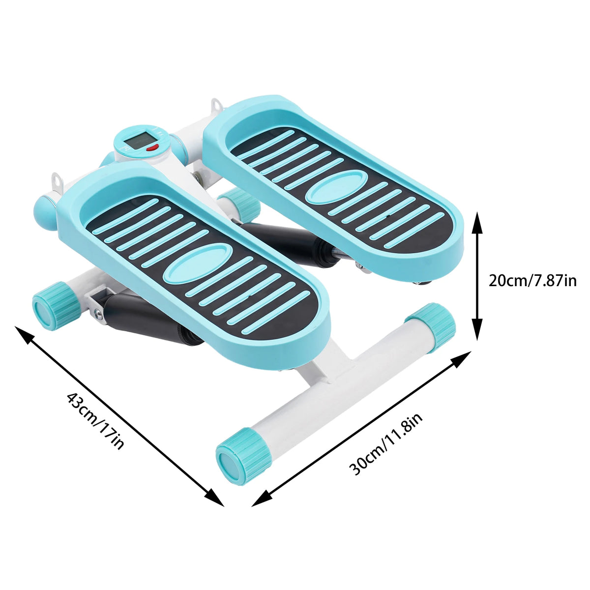 Portable Fitness Stepper With Resistance Bands And LED Display