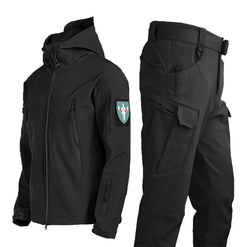 SoftShell Tactical Waterproof Jacket for Men Hiking Camping Outdoor Gear