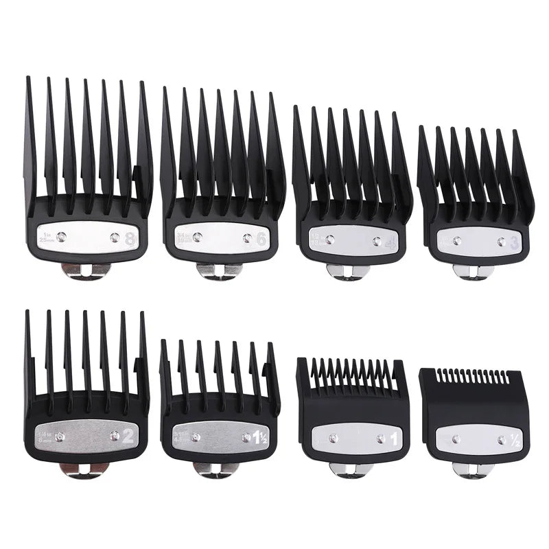 8 Piece Universal Hair Clipper Limit Guide Comb Set