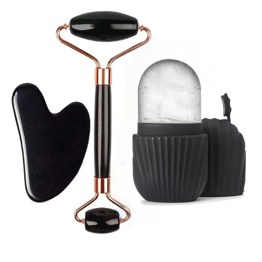 Ice Face Roller Gua Sha Tool Set Facial Massage Kit