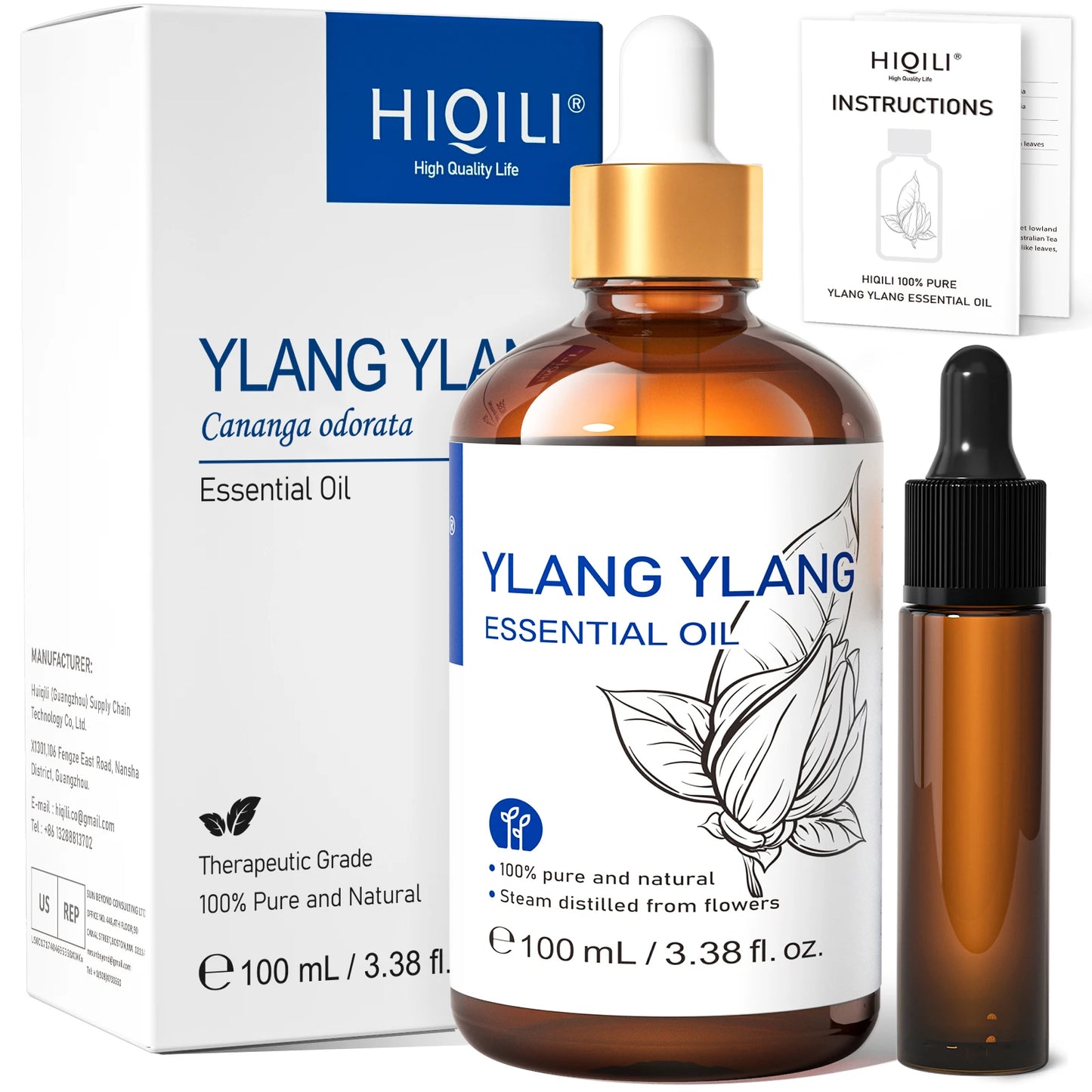 HIQILI Essential Oils Frankincense Lemon Rosemary Tea Tree Lavender