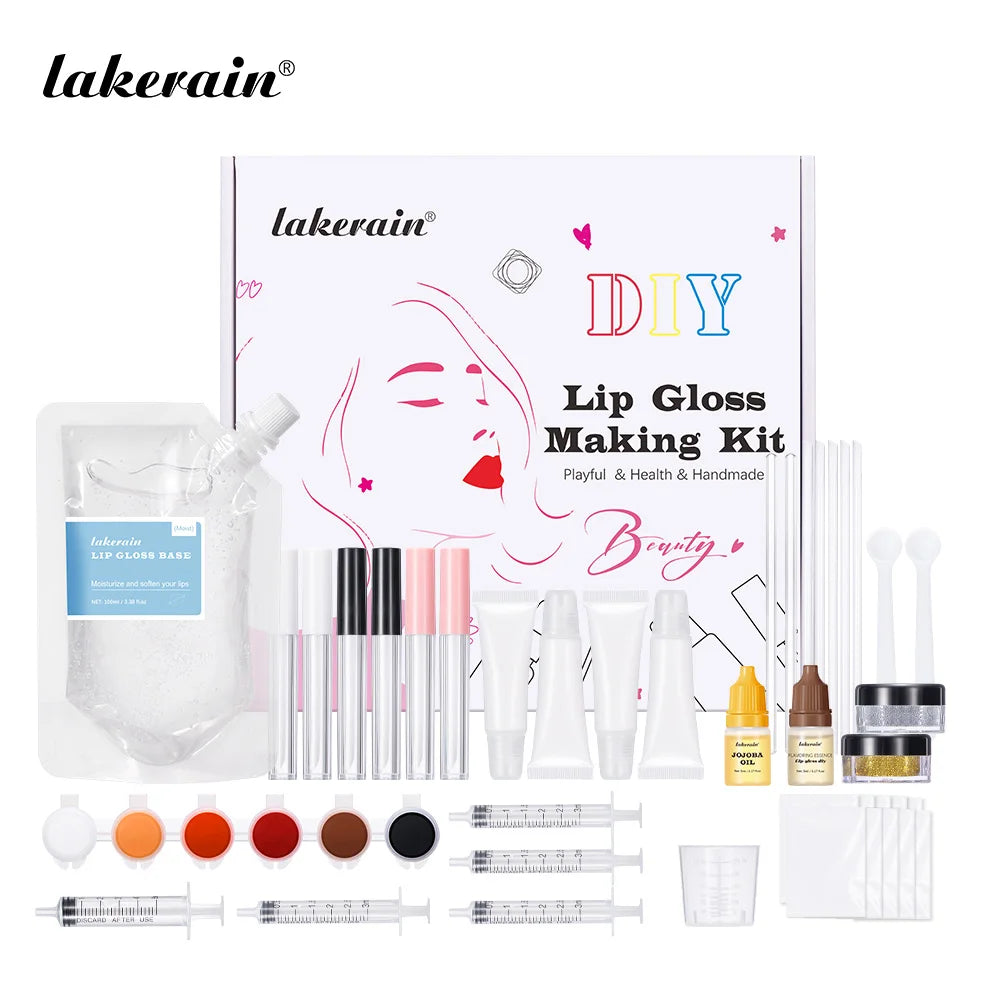 Ibcccndc DIY Lip Gloss Making Kit With Moisturizing Base