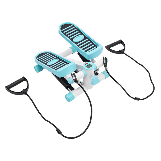 Portable Fitness Stepper With Resistance Bands And LED Display
