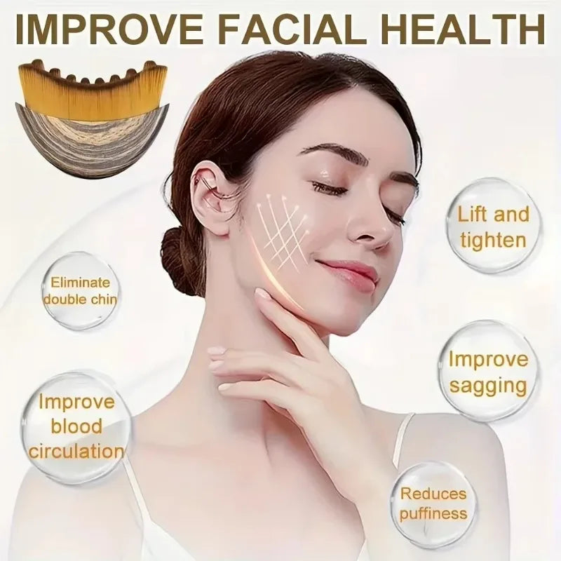 Portable Face Neck Massage Brush for Facial Contouring and Skincare