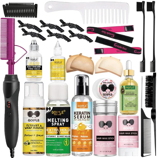 GOIPLE Electric Hot Comb Straightener Curling Iron for Hair Care