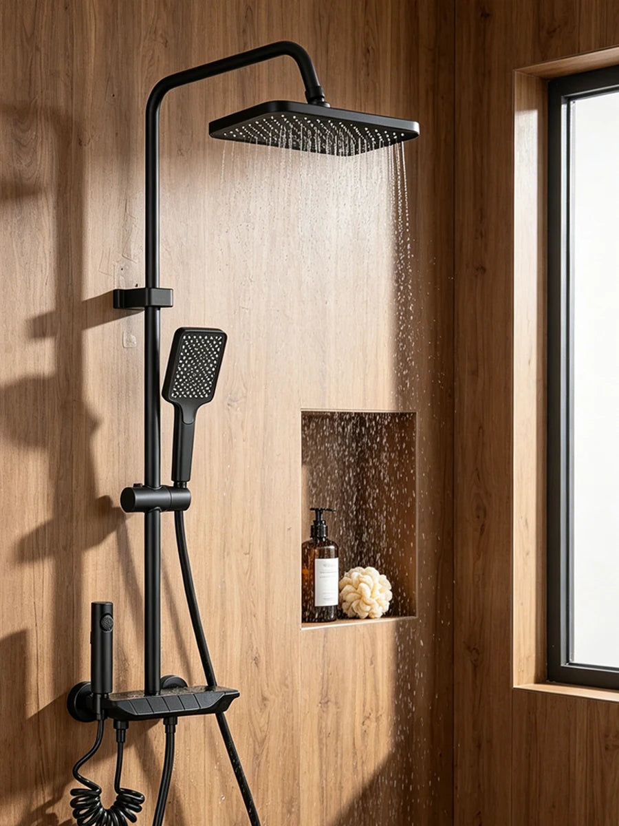 Quyanre 4 Way Shower System With Rain Shower Bidet Faucet