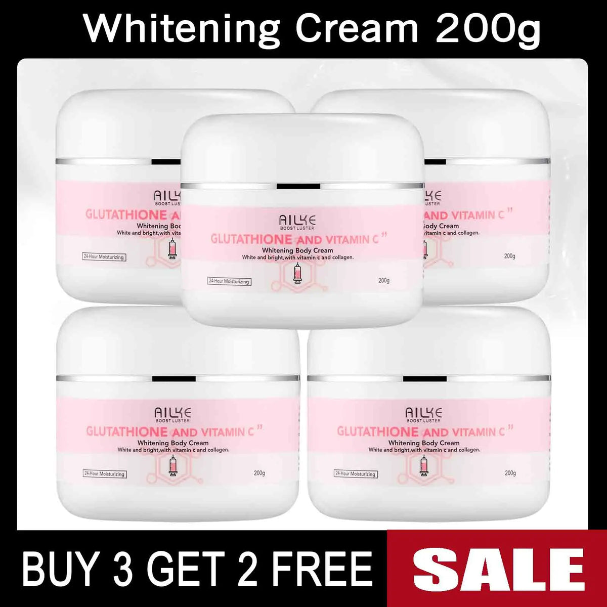 AILKE Whitening Skin Care Set Glutathione Vitamin C Brightener Moisturizer
