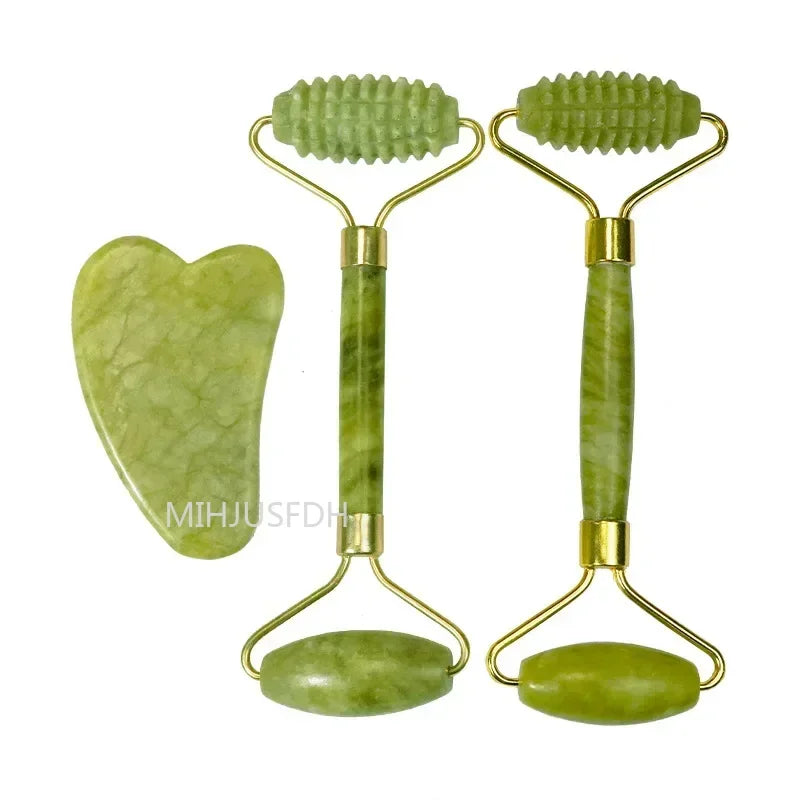 MIHJUSFDH Jade Roller Massager Gua Sha Set For Face And Body