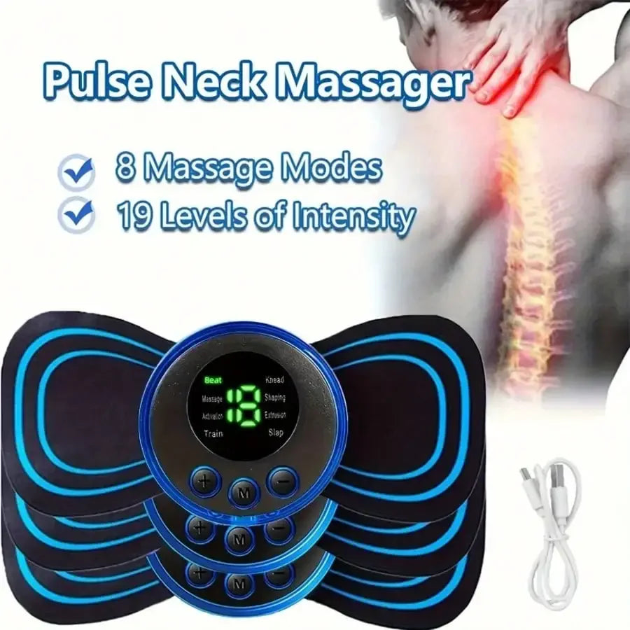 Electric Neck Massager Stimulator Cervical Back Pain Relief