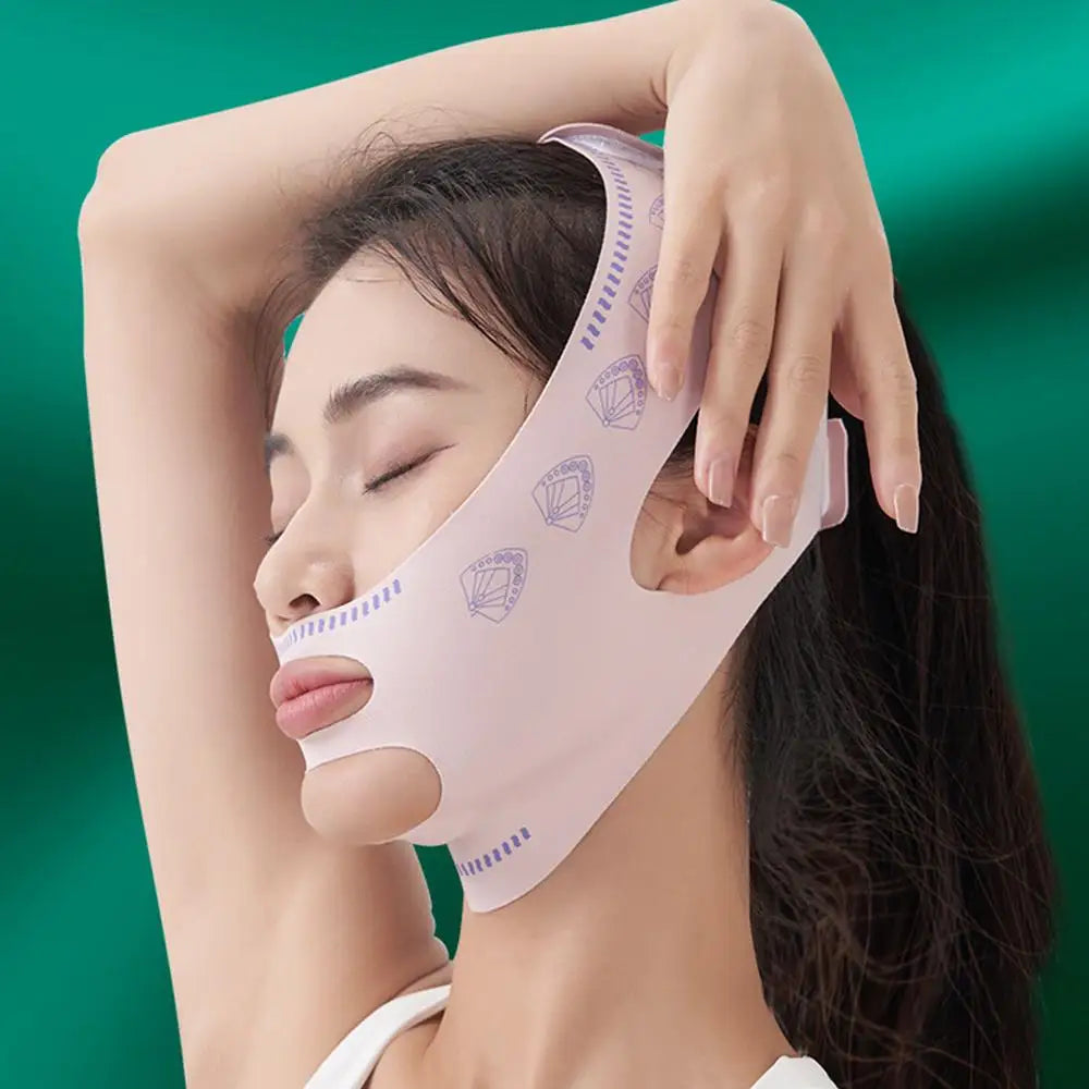 Adjustable Elastic Night Facial Wrap For Sleep Contouring Support
