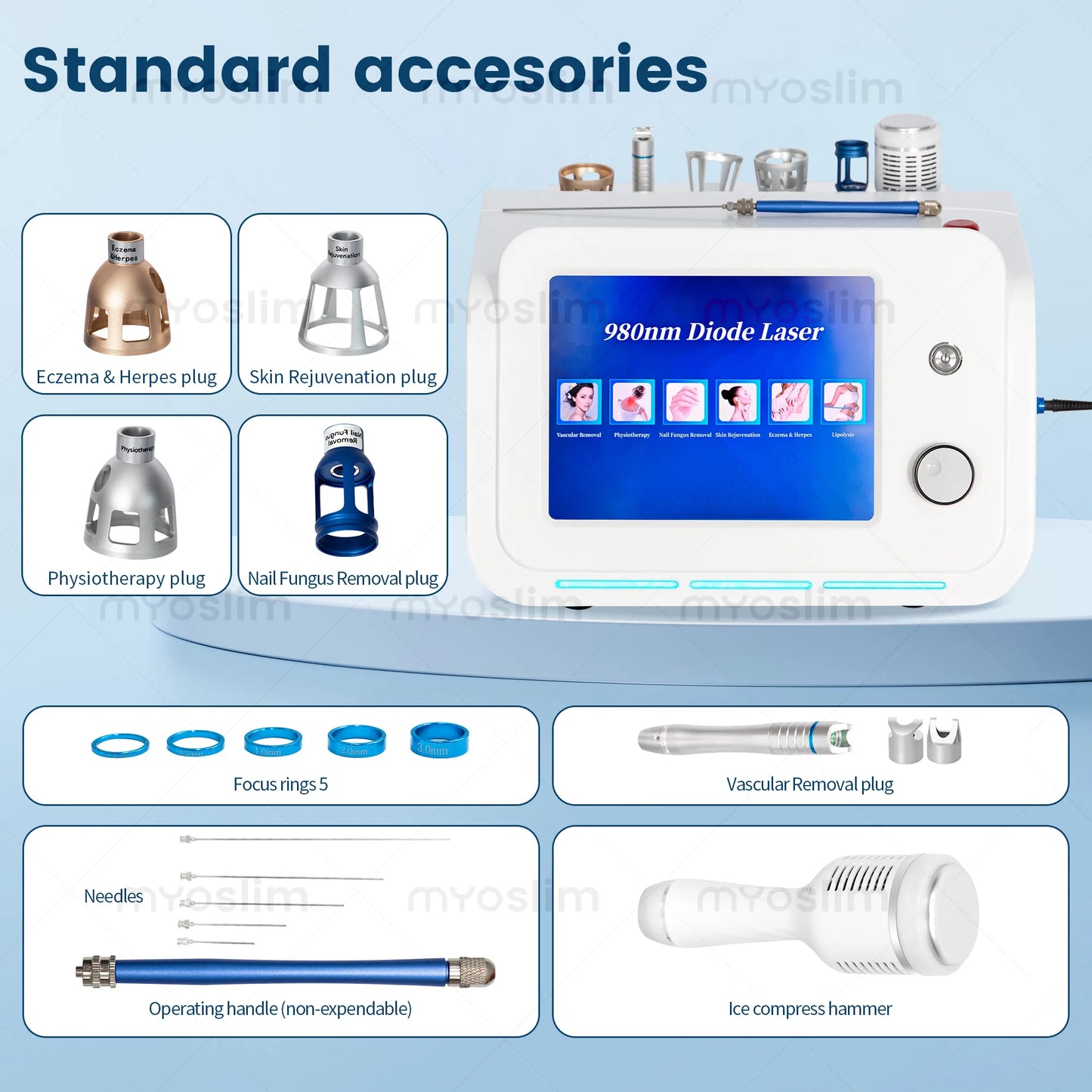 980nm Diode Laser Machine for Skin Rejuvenation Nail Fungus Removal