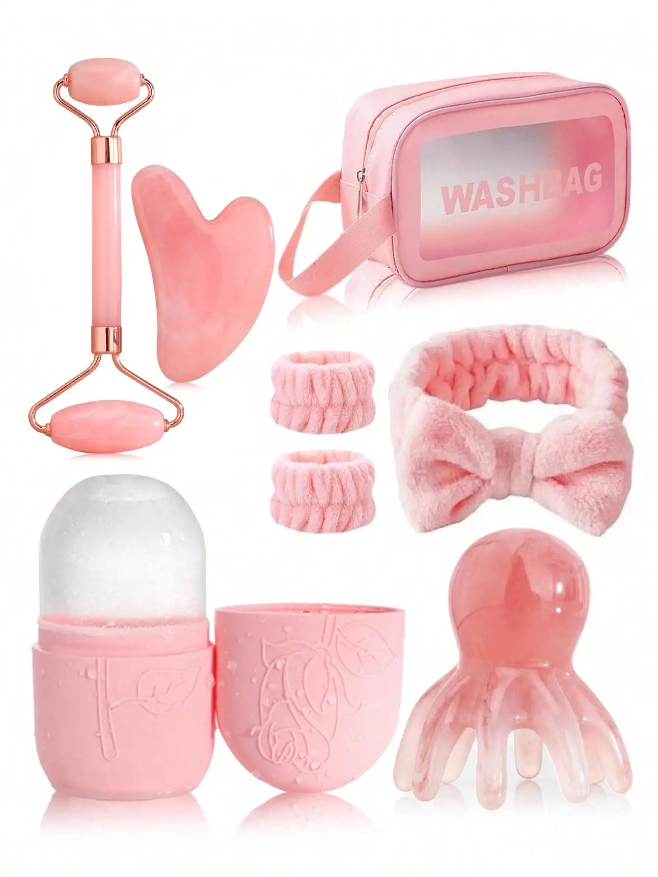 3 Piece Facial Massage Tool Kit With Roller And Cupping