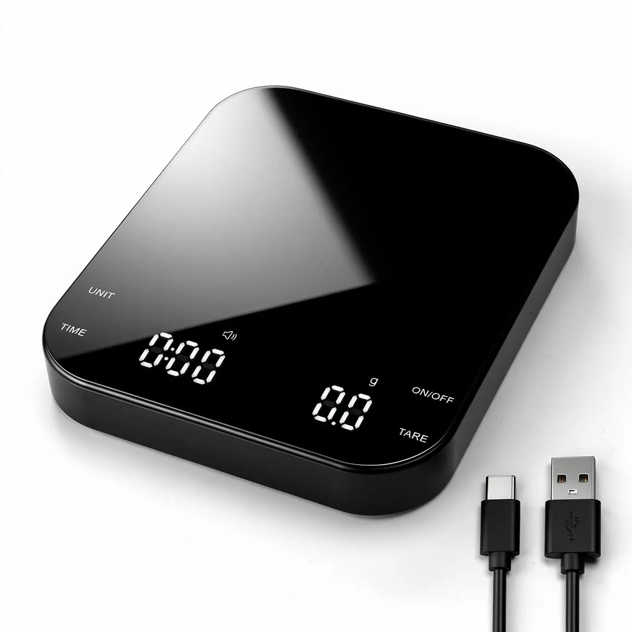 Precision Coffee Scale With Timer 3000g Capacity USB-C Rechargeable
