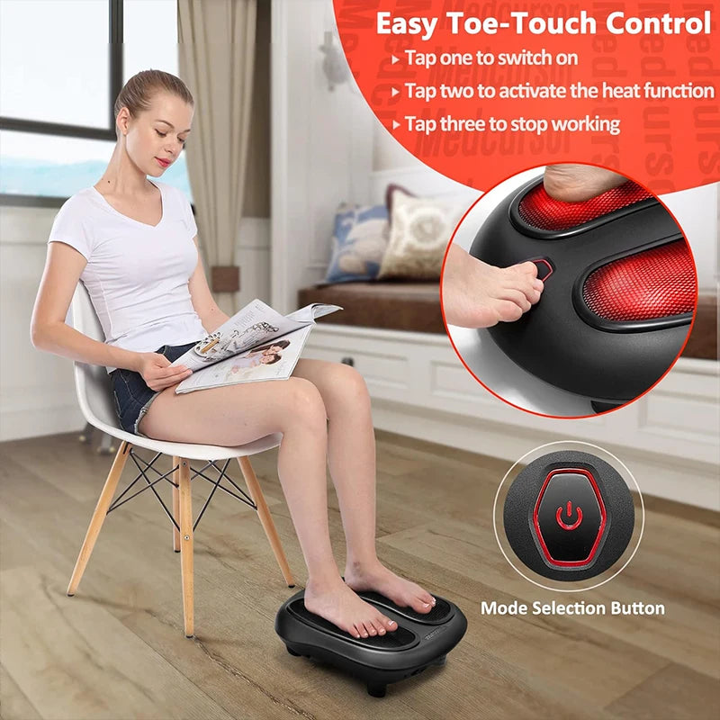 Nekteck Electric Foot Massager With Heat Deep Kneading Shiatsu
