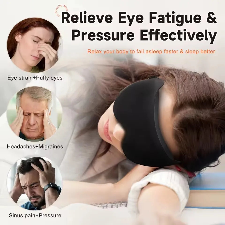 3D Contoured Sleep Mask Blocks Light