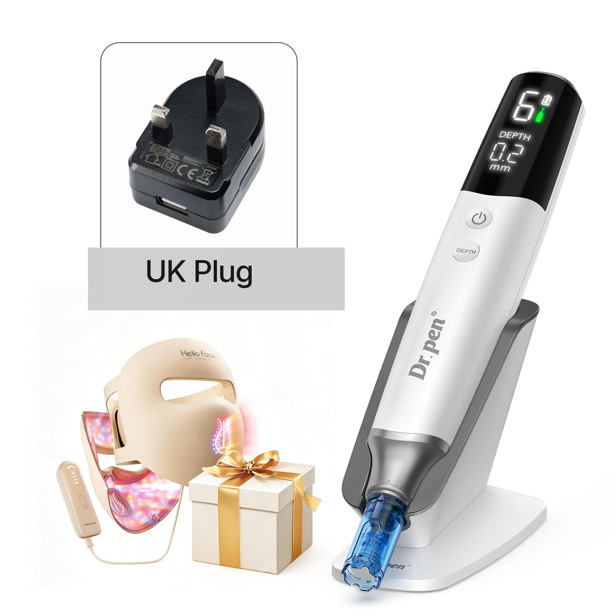 Dr.Pen M9 Microneedle And Hello Face M300 LED Beauty Mask