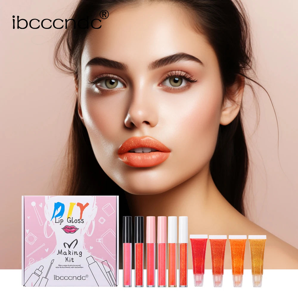 Ibcccndc DIY Lip Gloss Making Kit With Moisturizing Base