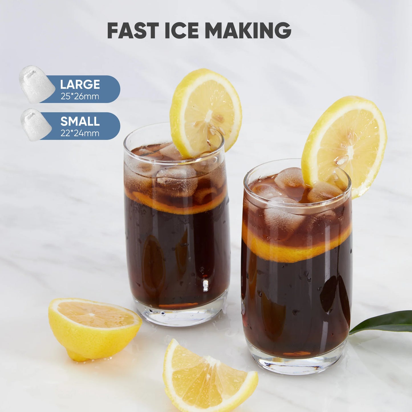 Portable Ice Maker Countertop 9 Bullet Cubes In 6 Minutes