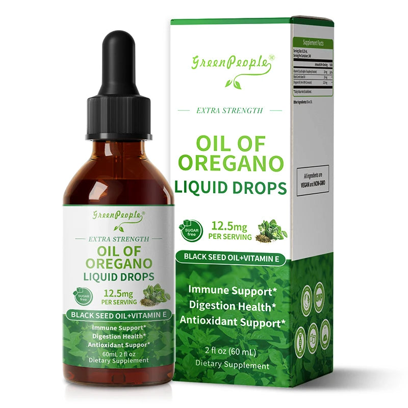 MINCH Organic Oregano Oil Drops Black Seed Vitamin E