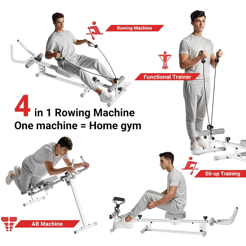 Cursor Fitness 4 In 1 Ab Trainer Rowing Machine Adjustable